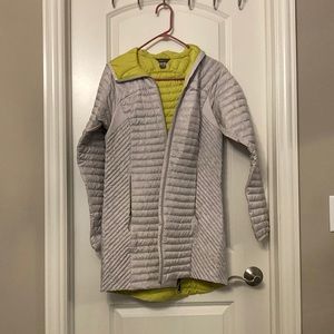 Eddie Bauer Gray Trench Coat with Hoodie